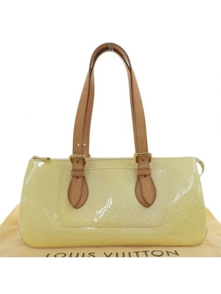 Bolsa de hombro de cuero retro Louis Vuitton Vintage amarillo