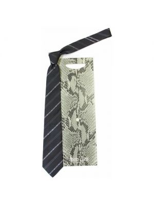 Шелковый галстук в полоску Roberto Cavalli серый