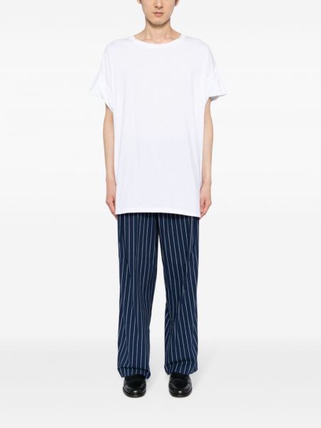 Drapiruotas medvilninis marškinėliai Marina Yee balta