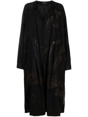 Kabát s potiskem s abstraktním vzorem Y's hnědý