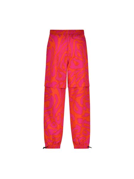 Pantalones rectos con estampado Adidas By Stella Mccartney rosa
