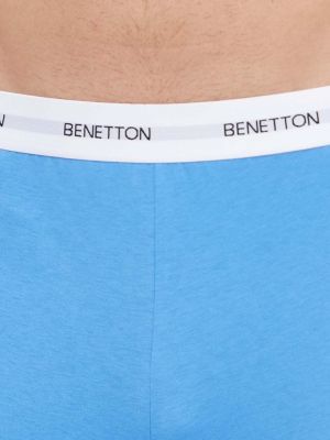 Pantaloni sport din bumbac United Colors Of Benetton albastru