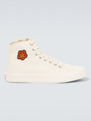 Sneakerși cu model floral Kenzo alb