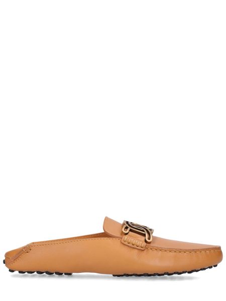 Læder mules Tod's gul