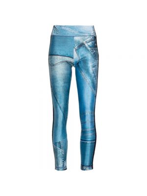 Niebieskie legginsy Versace Jeans Couture