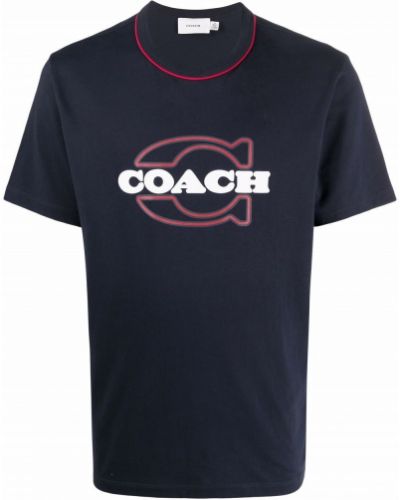 Camiseta con estampado Coach azul