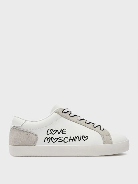 Шкіряні кросівки Moschino білі