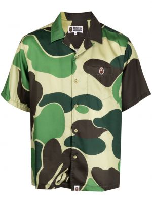 Риза с принт с абстрактен десен A Bathing Ape® зелено