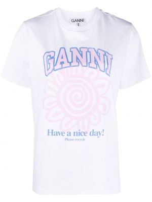 Bavlněné tričko relaxed fit Ganni