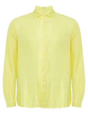 Рубашка 120% Lino желтая