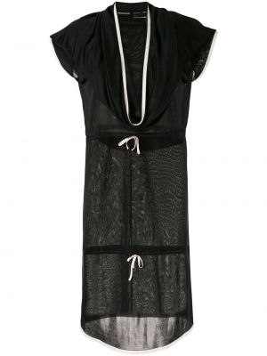Vestido con cordones drapeado Chanel Pre-owned negro
