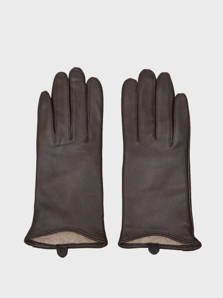 Кожаные перчатки Gant коричневые