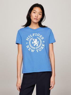 Camiseta manga corta de cuello redondo Tommy Hilfiger azul