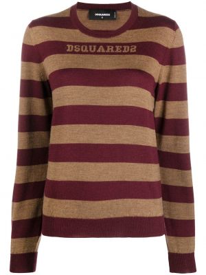 Brodert lang genser Dsquared2 brun