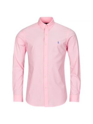 Koszula slim fit z długim rękawem Polo Ralph Lauren różowa