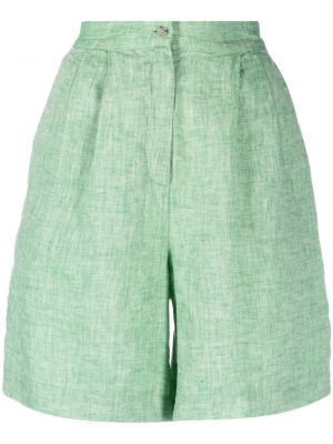 Льняные шорты Tommy Hilfiger, зеленые