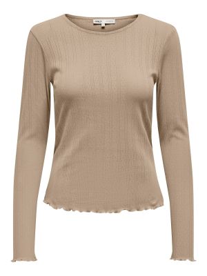 T-shirt manches longues Only beige