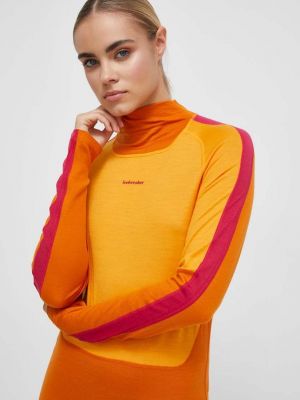 Блуза с дълъг ръкав Icebreaker оранжево