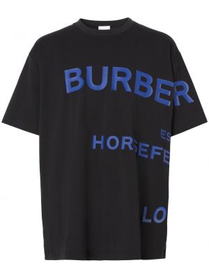 Oversized t-shirt Burberry svart