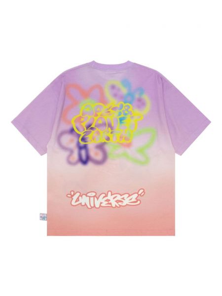 Bavlněné tričko s potiskem Aape By *a Bathing Ape® fialové