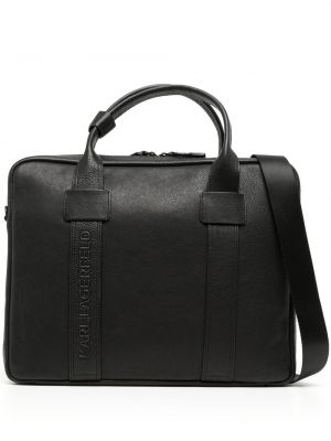 Usnjena torba za prenosnik Karl Lagerfeld črna