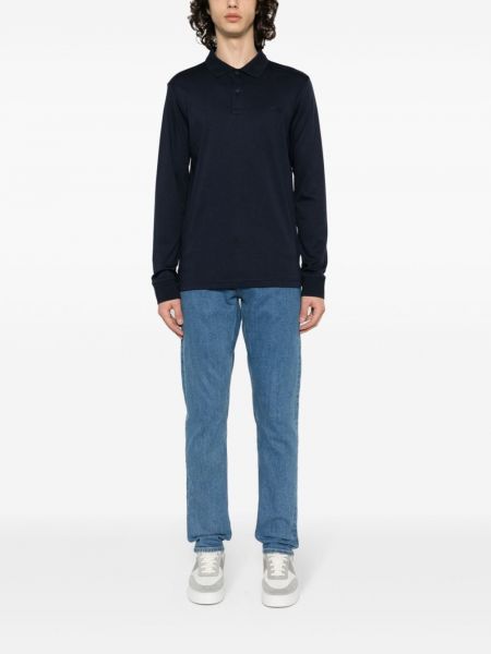 Slim fit skinny džíny s nízkým pasem Calvin Klein modré