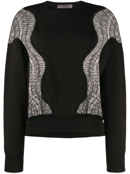 Jersey de tela jersey de encaje Givenchy negro