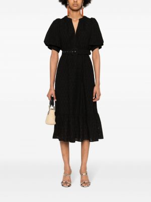 Sukienka midi bawełniana Dvf Diane Von Furstenberg czarna