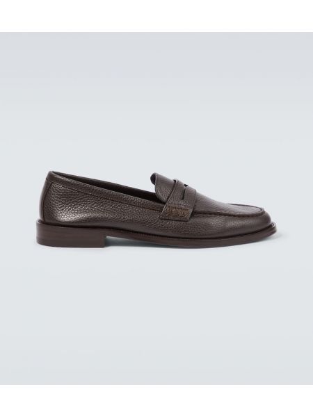 Skinn loafers Manolo Blahnik brun