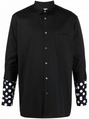 Trykt flekket bomull skjorte Comme Des Garcons Shirt svart