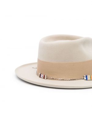 Kožený klobouk Nick Fouquet béžový