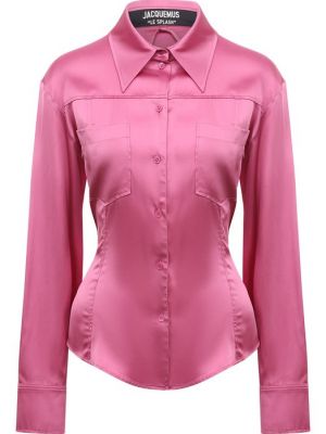 Рубашка из вискозы Jacquemus розовая