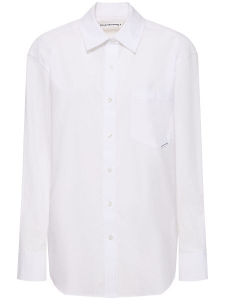 Camisa de algodón Alexander Wang blanco