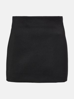 Mini falda de lana Wardrobe.nyc negro