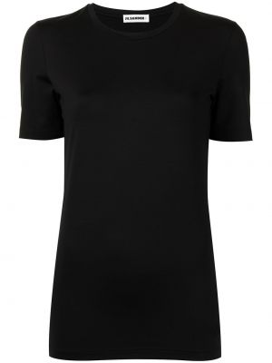 Camiseta con bordado Jil Sander negro