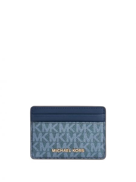 Kožená peňaženka Michael Kors modrá