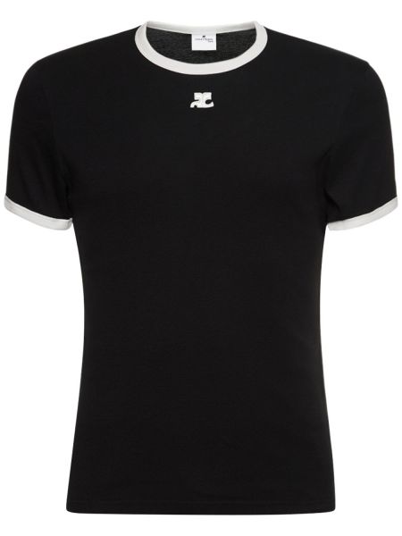 Trøje t-shirt Courreges sort