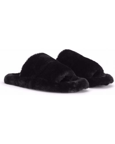 Sandalias de pelo Dolce & Gabbana negro