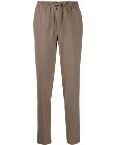 Pantalones rectos de cintura alta Closed marrón