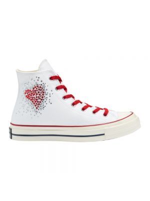 Sneakersy z kryształkami w serca Converse białe