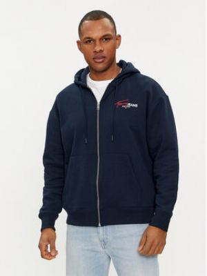 Hoodie large Tommy Jeans bleu