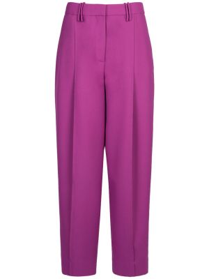 Pantalon large plissé Ganni violet