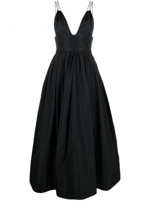 Midi haljina s v-izrezom Philosophy Di Lorenzo Serafini crna