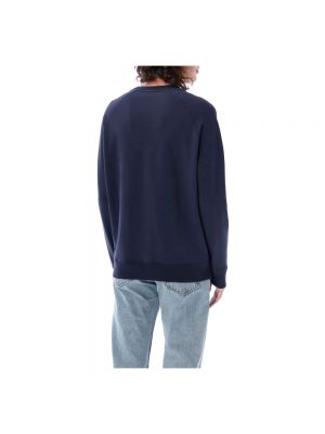 Sweatshirt mit rundhalsausschnitt Maison Kitsuné blau