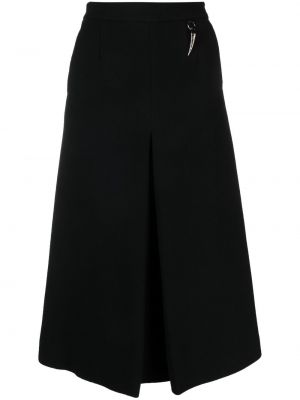 Vlnená midi sukňa Roberto Cavalli čierna