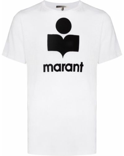 Ľanové tričko s potlačou Isabel Marant