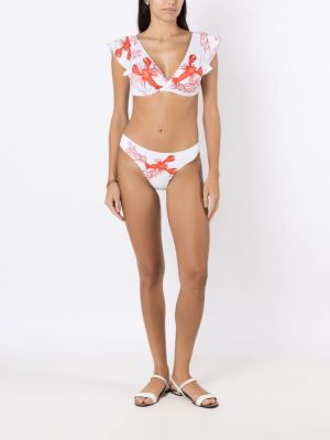 Bikini mit print Brigitte weiß