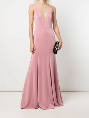 Abendkleid mit v-ausschnitt Marchesa Notte Bridesmaids pink