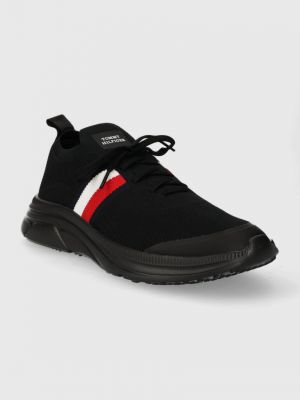 Sneakersy w paski Tommy Hilfiger czarne