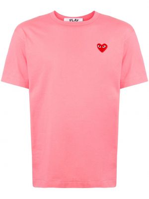 Hjärtmönster t-shirt Comme Des Garçons Play rosa